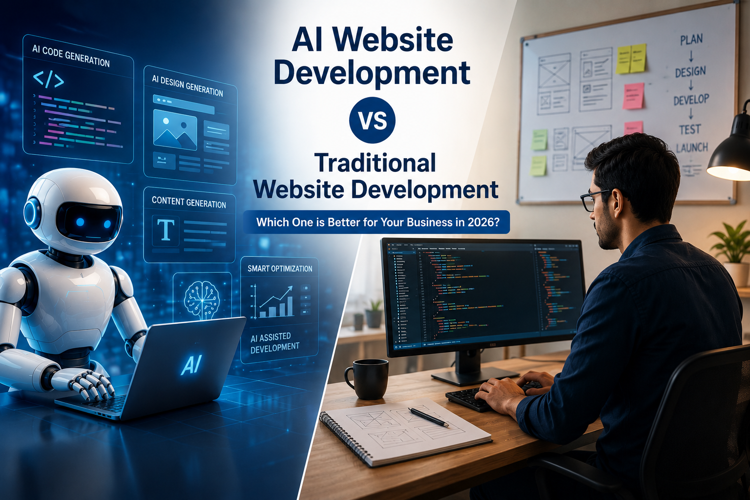 AI Website Development vs Traditional Website Development: Which One is Better for Your Business in 2026?